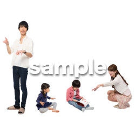 Cutout People　4人家族　II_317