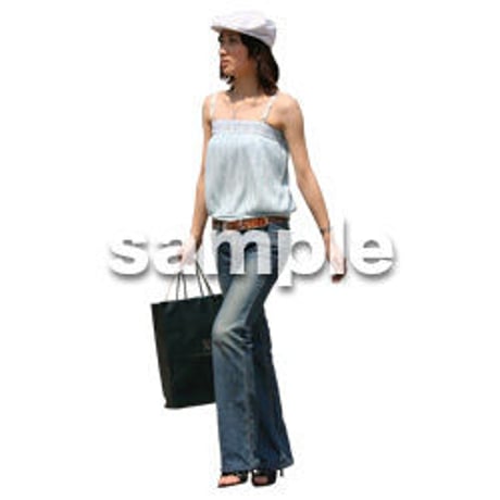 人物切抜き素材　夏服・フィットネス編　J_122