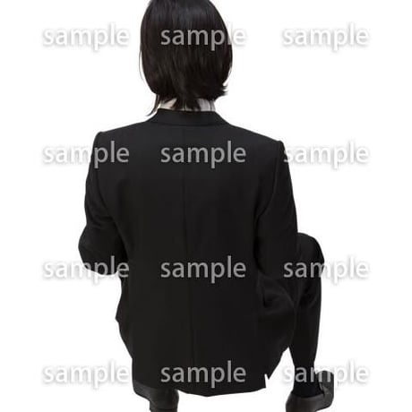 Cutout People　鳥瞰　座る男性 　FF_395