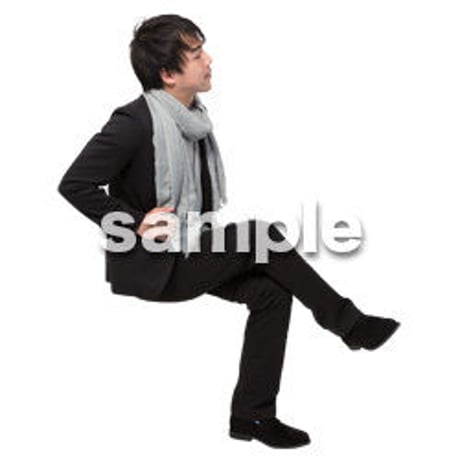 Cutout People　座る　男性　LL_167