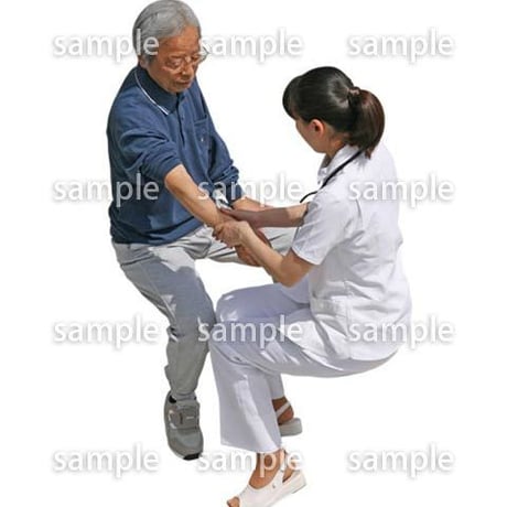 人物切抜き素材　シニア介護編　S_469