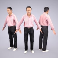 3D人モデルAポーズ　042_Ken