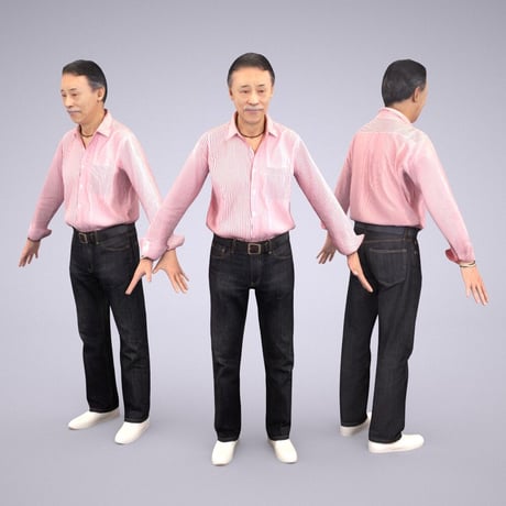 3D人モデルAポーズ　042_Ken