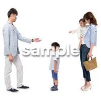 Cutout People　4人ファミリー　GG_448