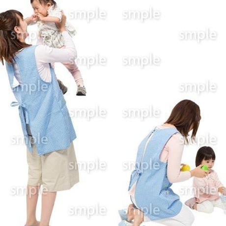 Cutout People　保育士と子供　GG_499