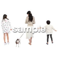 Cutout People　犬の散歩　II_460
