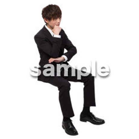 Cutout People　座る　男性　LL_028
