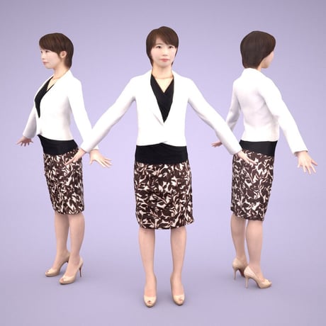 3D人モデルAポーズ　028_Haru