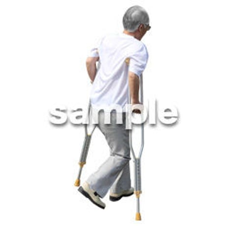 人物切抜き素材　シニア介護編　S_412