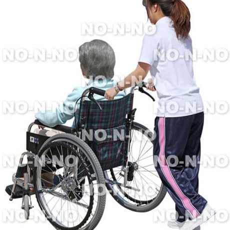 人物切抜きセット☆シニア介護・車いす　1_set043