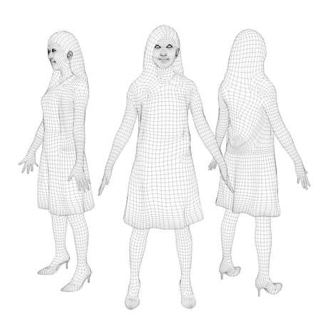 3D人モデルAポーズ　058_Mao