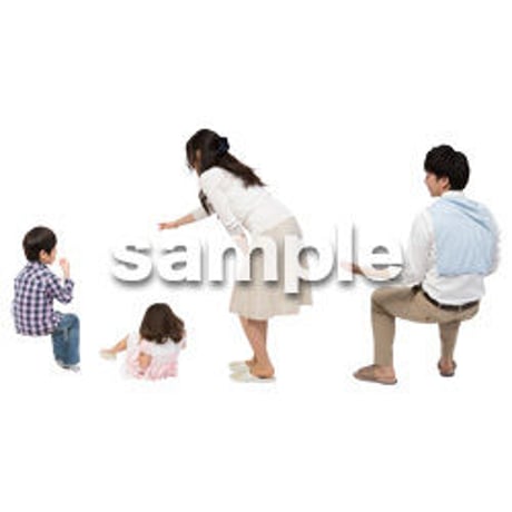 Cutout People　4人家族　II_324