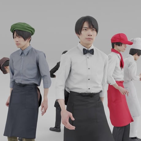 3D人モデルAポーズ　145_Kei