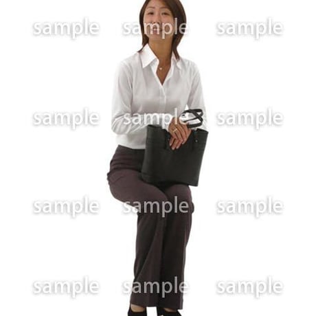 人物切抜き素材　座る人編　H_396