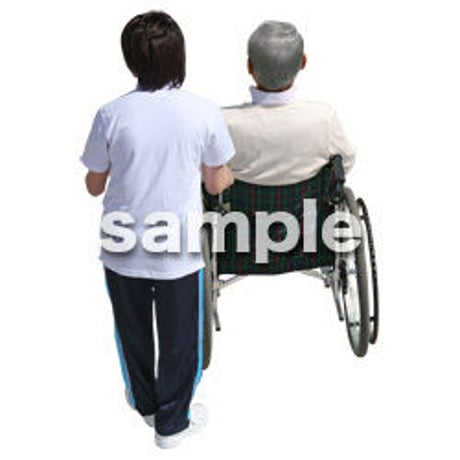 人物切抜き素材　シニア介護編　S_365