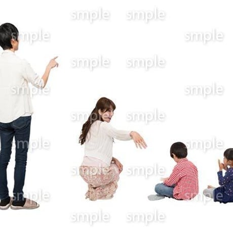 Cutout People　4人家族　II_319