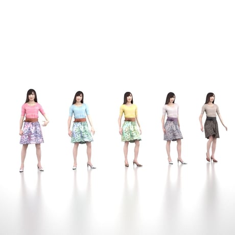 3D人モデルAポーズ　078_Yui