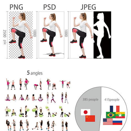 03Cutout People スポーツV1 [ダウンロード版]