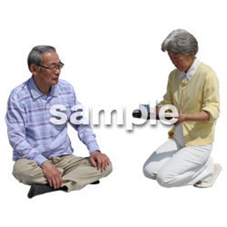 人物切抜き素材　シニアライフ編　R_332