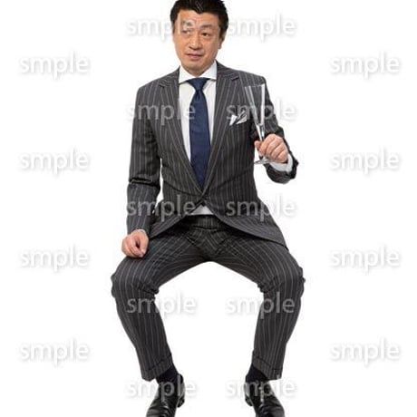 Cutout People　座る　男性　LL_031