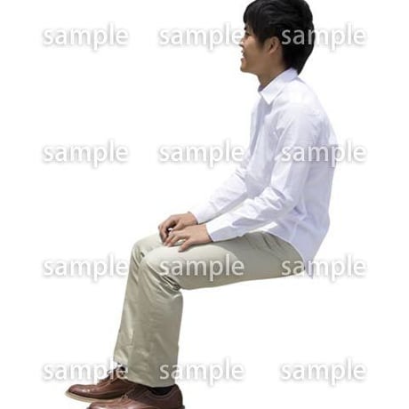人物切抜き素材　座る人Ⅱ編　Q_521