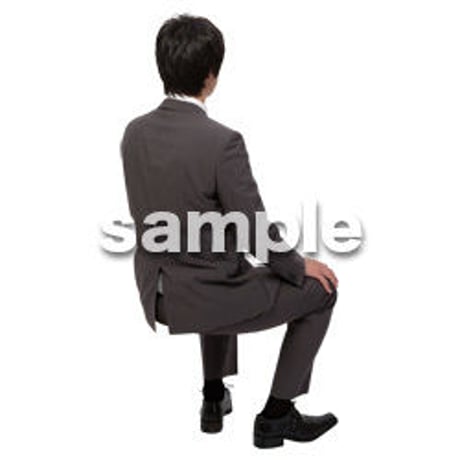 Cutout People　座る　男性　LL_014