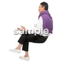 Cutout People　座る　男性　LL_509