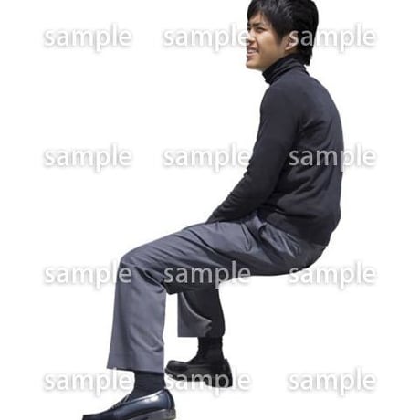 人物切抜き素材　座る人Ⅱ編　Q_527