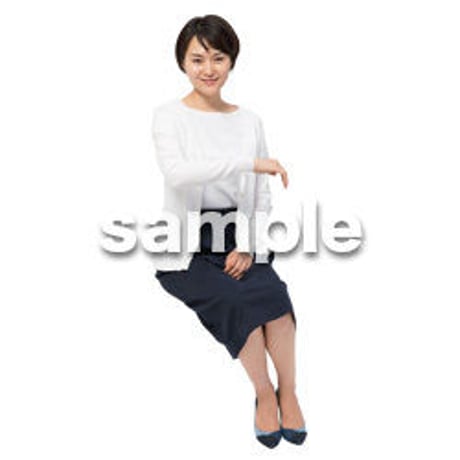 Cutout People　座る女性　KK_161