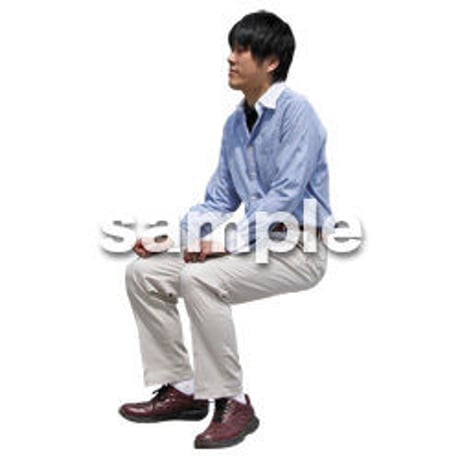 人物切抜き素材　座る人Ⅱ編　Q_502