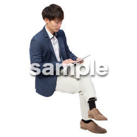 Cutout People　座る　男性　LL_202