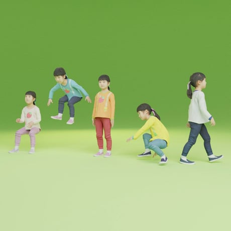 3D人モデルAポーズ　245_Emi