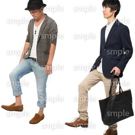 Cutout People　階段を上る動作　JJ_437