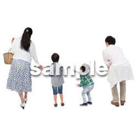 Cutout People　4人ファミリー　GG_385