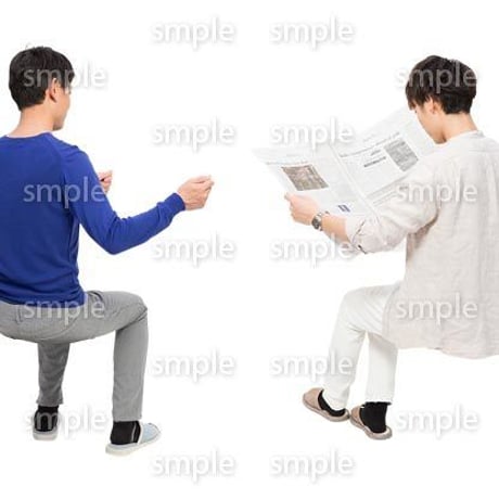 Cutout People　アットホーム　座る　II_424