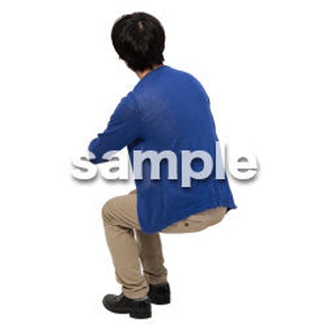 Cutout People　座る　男性　LL_374