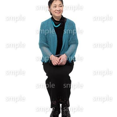 Cutout People　座る女性　KK_441