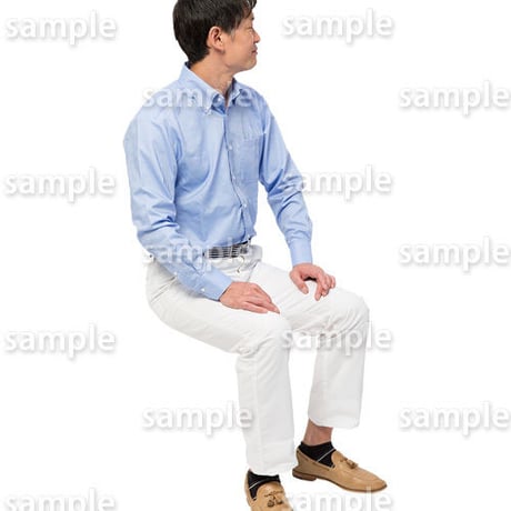 人物切抜きセット☆座る男性　1_set180