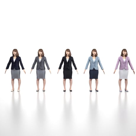 3D人モデルAポーズ　014_Kana