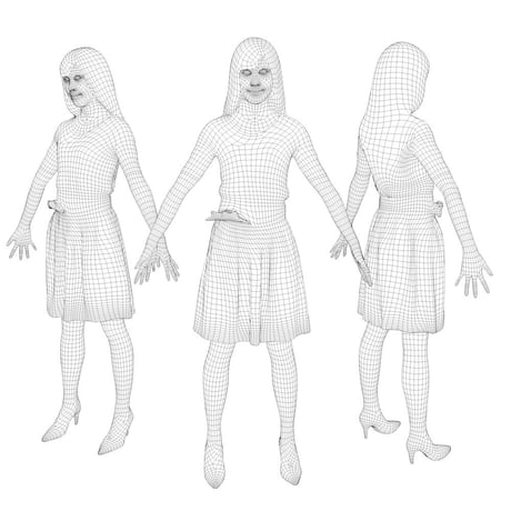 3D人モデルAポーズ　078_Yui
