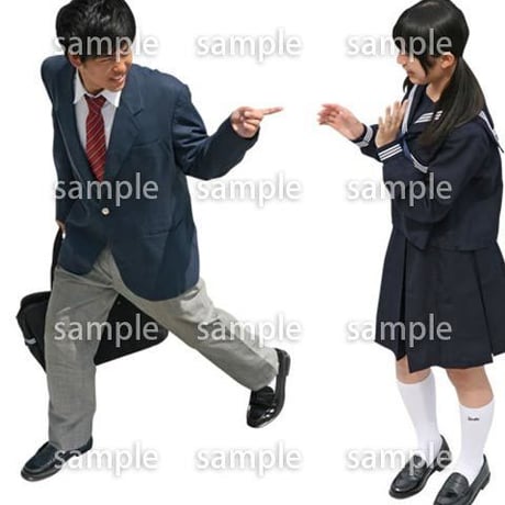 人物切抜き素材　キッズ・スクール編　鳥瞰　O_489