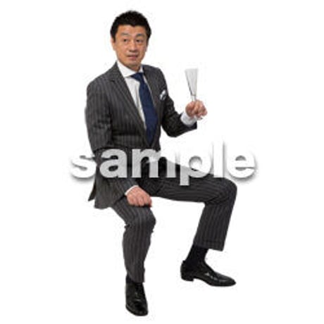 Cutout People　座る　男性　LL_032
