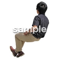 人物切抜き素材　座る人Ⅱ編　Q_576
