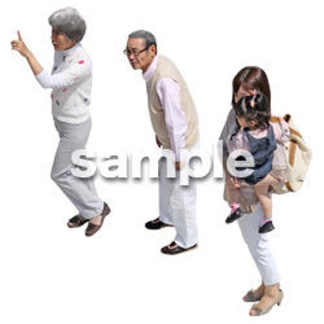 人物切抜き素材　シニア介護編　S_381