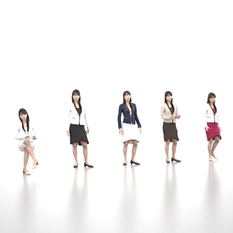 3D人モデルAポーズ　002_Rika