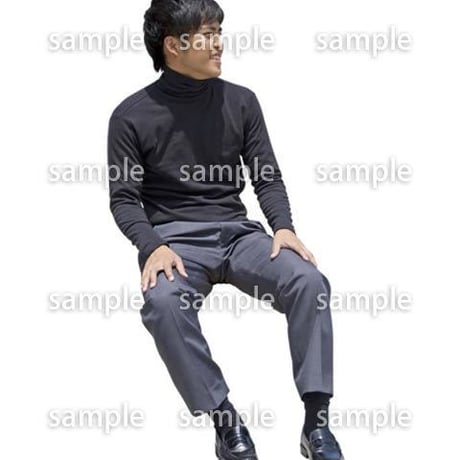 人物切抜き素材　座る人Ⅱ編　Q_525