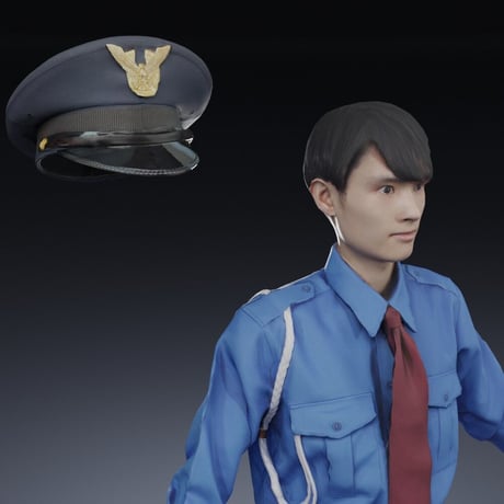 3D人モデルAポーズ　155_Toshi