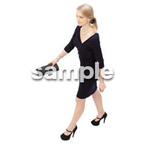 Cutout People　鳥瞰　人物 女性　FF_302