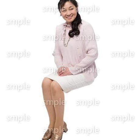 Cutout People　座る女性　KK_427