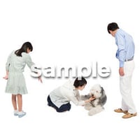 Cutout People　犬の散歩　II_465